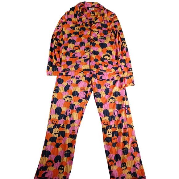 Beauty Sleep Social Other - Beauty Sleep Social Pajamas Women XS 2 Piece Halloween Pumpkin Soft Stretch
